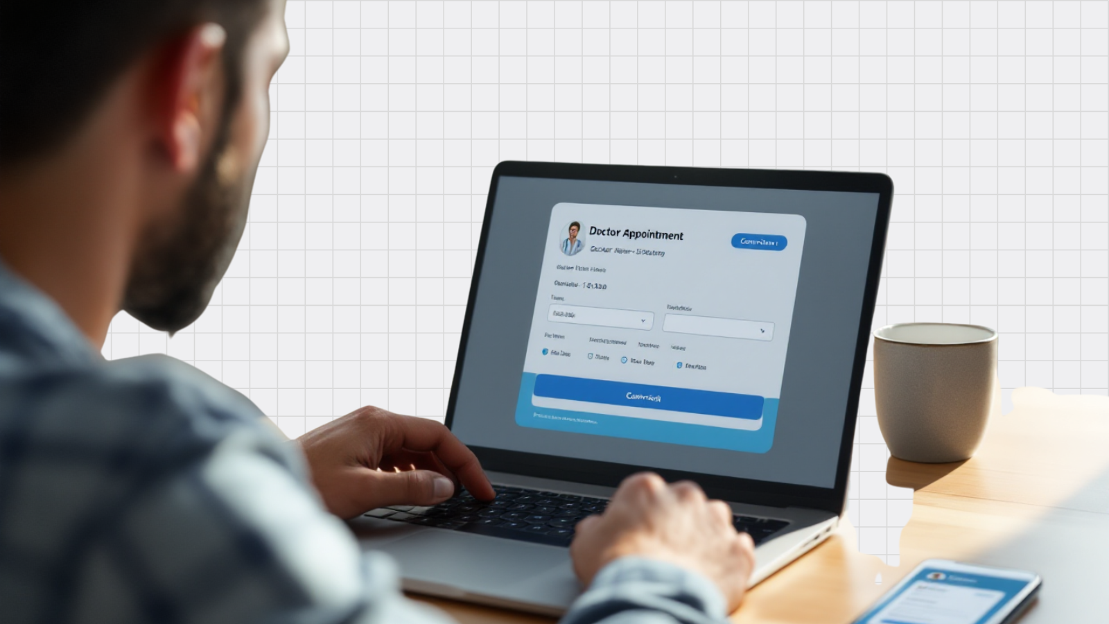 Website Betreuung - EIn mann der die Website am Laptop betreut